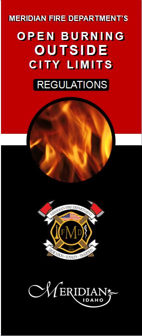 pamphlet cover - open burning outside city limits